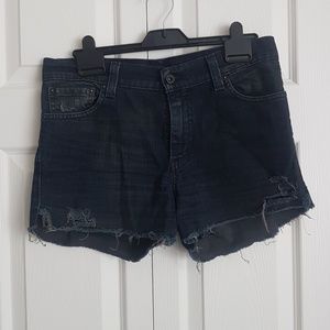 Levi's distressed high waist cut off shorts